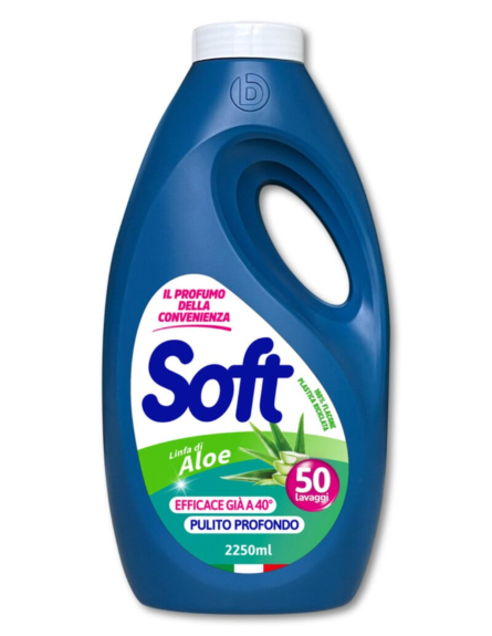 SOFT ΥΓΡΟ ΑΠΟΡ/KO ΠΛΥΝΤ. ΡΟΥΧΩΝ ALOE 50ΜΖ 2.25LT*5/ L 16KB / PAL 64KB