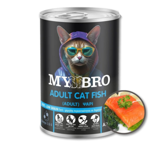 MY BRO ΠΑΤΕ ΓΑΤΑΣ ΜΕ ΨΑΡΙ ΚΟΝΣΕΡΒΑ 400gr*12/ L 15